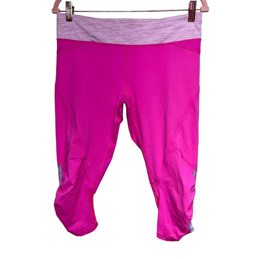 Lululemon Run Pace Crop‎ Leggings Pink Women’s Size 10